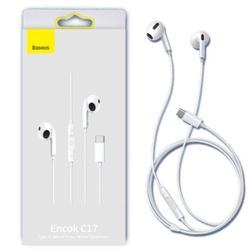 Baseus Słuchawki DAC z mikrofonem USB-C USB typ C - Tablet Telefon Smartfon