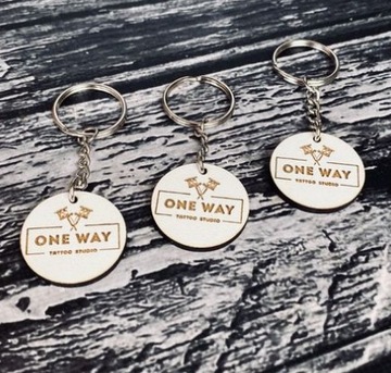 Деревянная рекламная компания для ключей, ваш логотип Hex