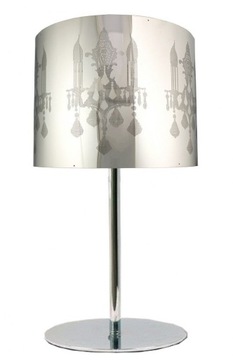 Lampa stołowa ARKAS z dekoracyjnym abażurem chrom
