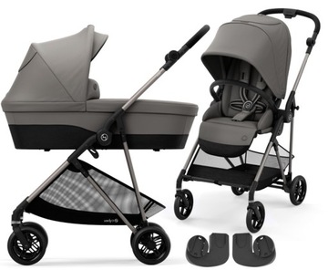 WÓZEK CYBEX MELIO 2w1 |Soho Grey| Adaptery