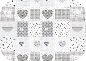 Pielucha Flanelowa 60x80 Serca Szare
