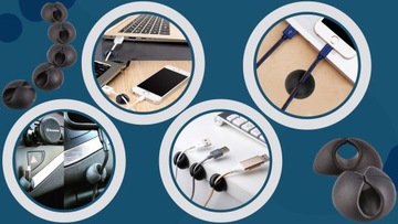 Самоклеящийся держатель кабеля, 10 шт.