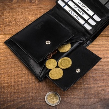 Маленький мужской кошелек PETERSON для карточек, кожаный с RFID