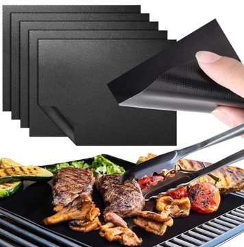 6x MATA TEFLONOWA DO GRILLA TACKA NA GRILL DO PIECZENIA GRILLOWANIA ZESTAW