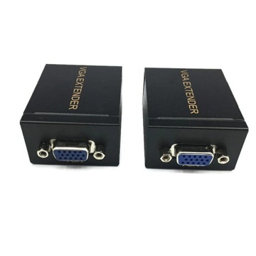Przedłużacz sygnału / EXTENDER VGA za pomocą RJ45 do 60m obrazu skrętką