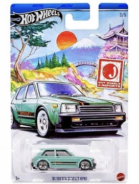 '81 Toyota Starlet KP61 - J-Imports - Hot Wheels 1:64