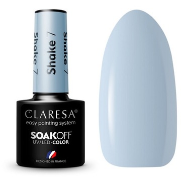 CLARESA KREMOWY PASTELOWY LAKIER HYBRYDOWY SHAKE 7