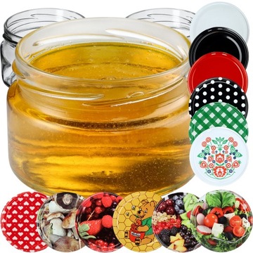 20x БАНКА 250мл СТЕКЛА ДЛЯ ПРИГОТОВЛЕНИЯ ВАРЕНЬЕ МЕДОВОЕ + КРЫШКИ FI82