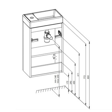 ELITA YOUNG BASIC 40 см ШКАФ + РАКОВИНА 163068