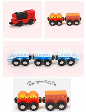 Городские деревянные блоки в чемодане, железнодорожные пути Монтессори 88