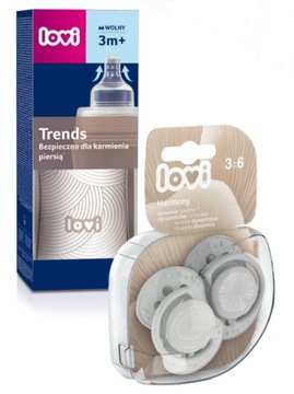 LOVI zestaw prezentowy HARMONY butelka 240 ml + smoczki 3-6 0409
