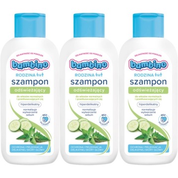Bambino RODZINA Szampon odświeżający 400 ml *3