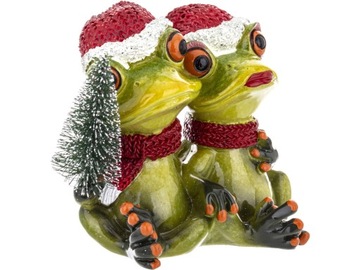 Декоративная статуэтка 9,5х11,5х8,5 см - Лягушки с елкой