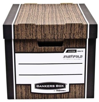 Pudło pudła archiwizacyjne z pokrywą Woodgrain Fellowes brązowe 10s 0061002