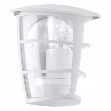 Kinkiet ogrodowy LAMPA ZEWNĘTRZNA Eglo ALORIA 93403 biały E27 60 W 240 V