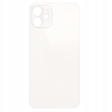 BIAŁA KLAPKA TYŁ APPLE IPHONE 12 BIG HOLE (CE, KOSZ) - 1 ELEMENT