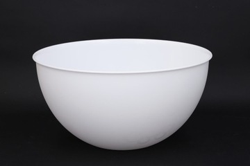 Миска большая с крышкой, 29 см, для салата, чипсов для замеса теста, белая, 6л