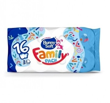 Papier toaletowy BUNNY SOFT 3 warstwy 16 rolek