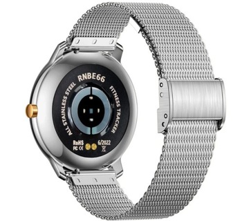 ZEGAREK DAMSKI Smartwatch Rubicon RNBE66 srebrny czarna ramka PONADCZASOWI