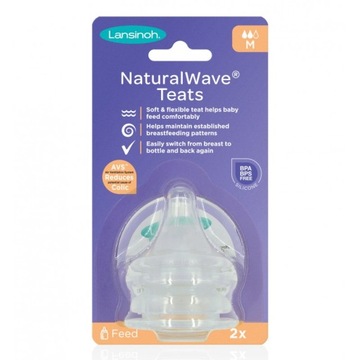 LANSINOH Smoczek Do Karmienia Natural Wave Średni