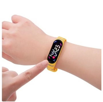 СВЕТОДИОДНЫЕ ЧАСЫ SMARTBAND POKEMON PIKACHU ДЕТСКИЙ РЕСПЕКТ ЖЕЛТЫЙ БЕЛЫЙ ЧЕРНЫЙ