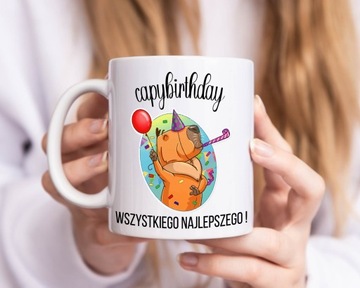 Kubek na urodziny CAPYBIRTHDAY KAPIBARA 330 ml