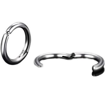 Fake kolczyki nausznica ze stali chirurgicznej Klips Unisex srebrny 1,6 cm