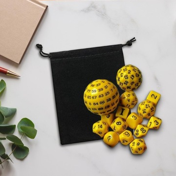 15x kostki wielościenne upominki na przyjęcie zabawki kostki akrylowe żółte