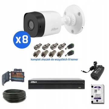ZESTAW DH-XVR1B08 + 8 x DH-HAC-B1A21-0360B