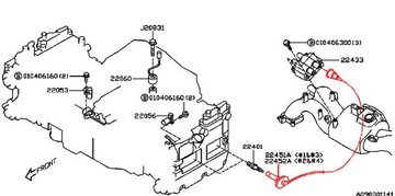KOMPLET PŘÍVODŮ ZAPALOVACÍ SUBARU FORESTER IMPREZA S-TURBO WRX STI