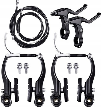Complete set of front rear bicycle brakes
