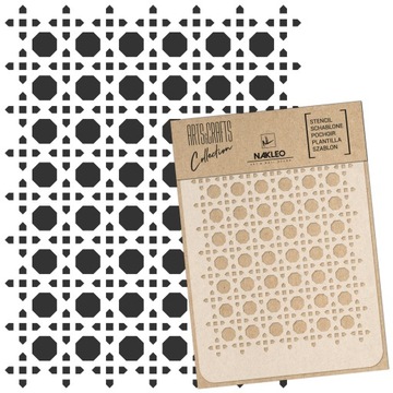 Szablon DIY SCRAPBOOKING DECOUPAGE Wielorazowy 21x30cm A4 Plecionka RATTAN