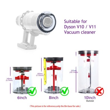 do Dyson V11 SV14 SV15 odkurzacz pojemnik kosz na