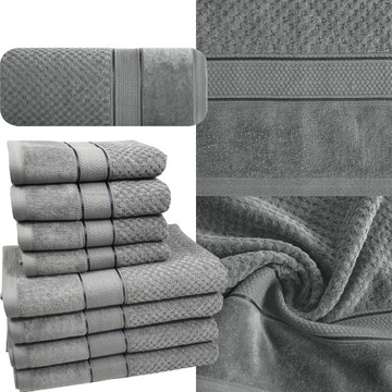 KOMPLET RĘCZNIKI KĄPIELOWE 8x SZTUK PREZENT