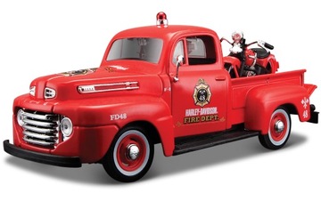 Maisto HD Ford F-1 Pickup czerwony + EL Knuck
