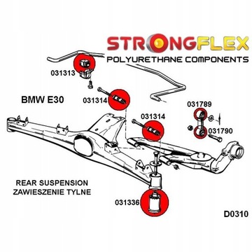 BMW E30 E21 E36 Comp САЙЛЕНТБЛОК ЗАДНЕГО РЫЧАГА ПОЛИУРЕТАН