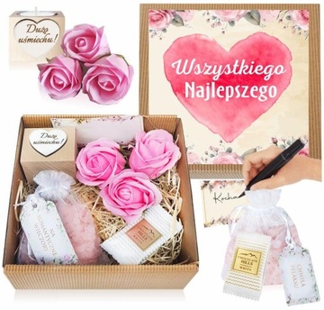 PREZENT na Dzień Kobiet DLA MAMY BABCI DLA NIEJ URODZINY IMIENINY KOSZ BOX