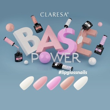 Claresa BASE POWER bezkwasowa baza hybrydowa budująca do paznokci 13 5g
