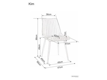 KIM VELVET бирюзовый бархатный стул Signal