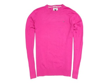 TOMMY HILFIGER DENIM CREW NECK PINK RÓŻOWY BAWEŁNIANY MĘSKI SWETER M