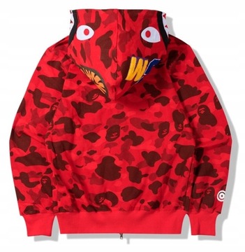 Толстовка Bape Shark kangaroo, зеленая камуфляжная кенгуру, S