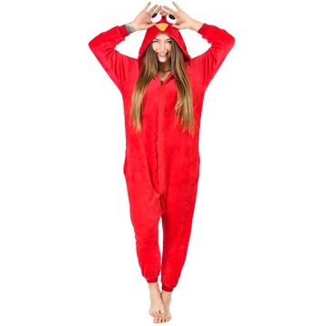 ONESIE PRZEBRANIE NIEBIESKI ELMO JEDNOCZĘŚCIOWA PIŻAMA KIGURUMI DRES S