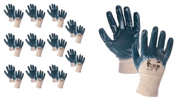 12x Rękawice robocze rękawiczki nitrylowe 10