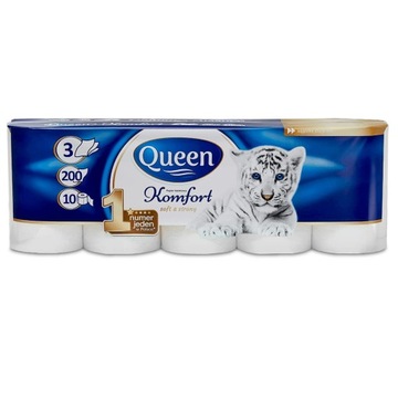 Papier toaletowy Queen 10 szt. zestaw 100 rolek