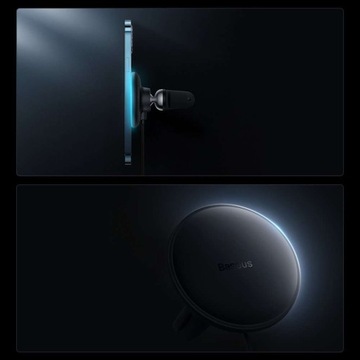 Индуктивное автомобильное зарядное устройство MagSafe 15W USB 25W Baseus CW01 - черный