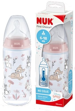 NUK butelka FC+ Disney BAMBI 300ml. smoczek 6-18m