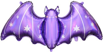 BALON FOLIOWY NIETOPERZ FIOLETOWY DEKORACJA NA HALLOWEEN NA HEL DUŻY 96,5CM