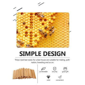 Pszczoły Rury z trzciny o strukturze plastra miodu Rurki bambusowe dla pszczół