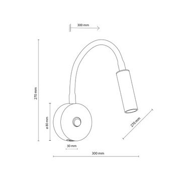 TK-Lighting LAGOS ЧЕРНЫЙ/ЗОЛОТОЙ НАСТЕННЫЙ СВЕТИЛЬНИК 1 USB черный и золотой