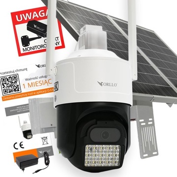 Kamera 4K GSM AI 8MPx Zewnętrzna ORLLO Z17 ULTRA Panel Solarny +GRATIS